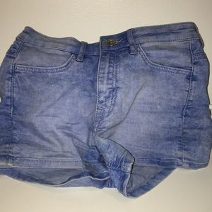 High rise jean shorts